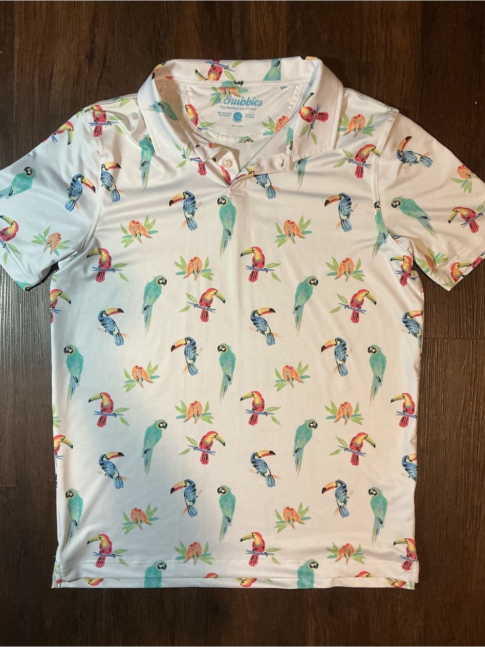 ‘Birds of Paradise’ Polo by Chubbies like new YXLarge / Mens Small #dealoftheday